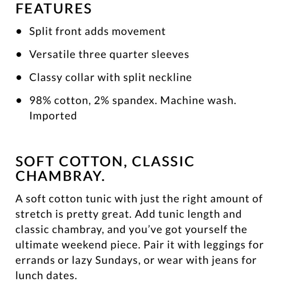 Lands End Chambray Tunic - Picture 5 of 7